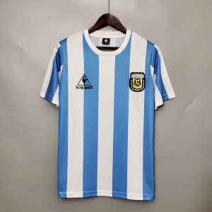 Retro 1986 Argentina home Soccer Jersey