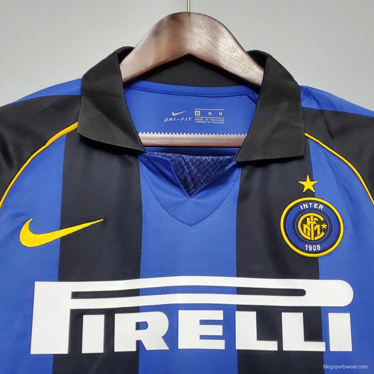 Retro 01/02 Inter Milan home Soccer Jersey