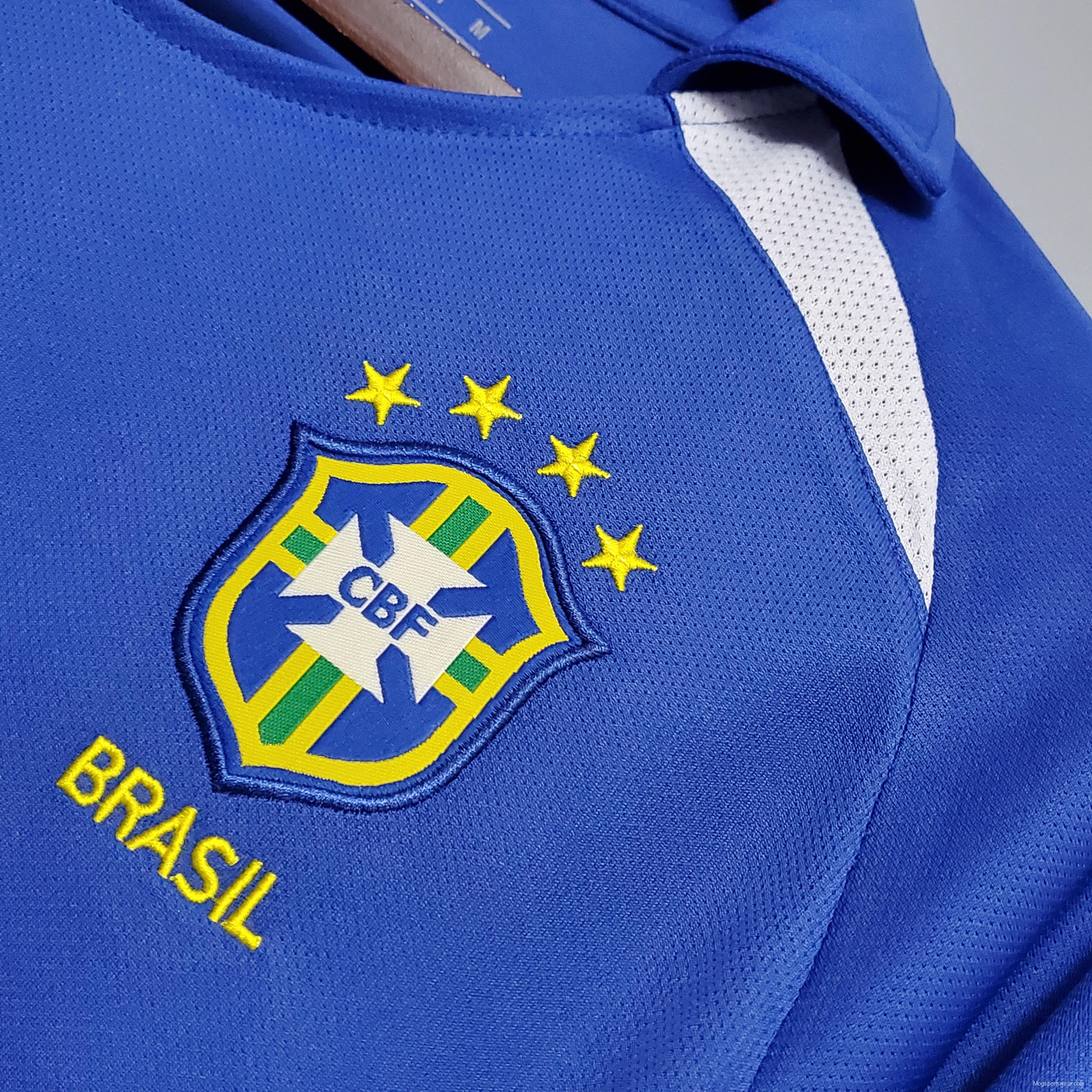 Retro 2002 Brazil away Soccer Jersey