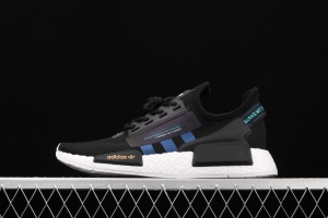 Adidas NMD R1 Boost V2 FV9028 second generation elastic knitted surface popcorn running shoes