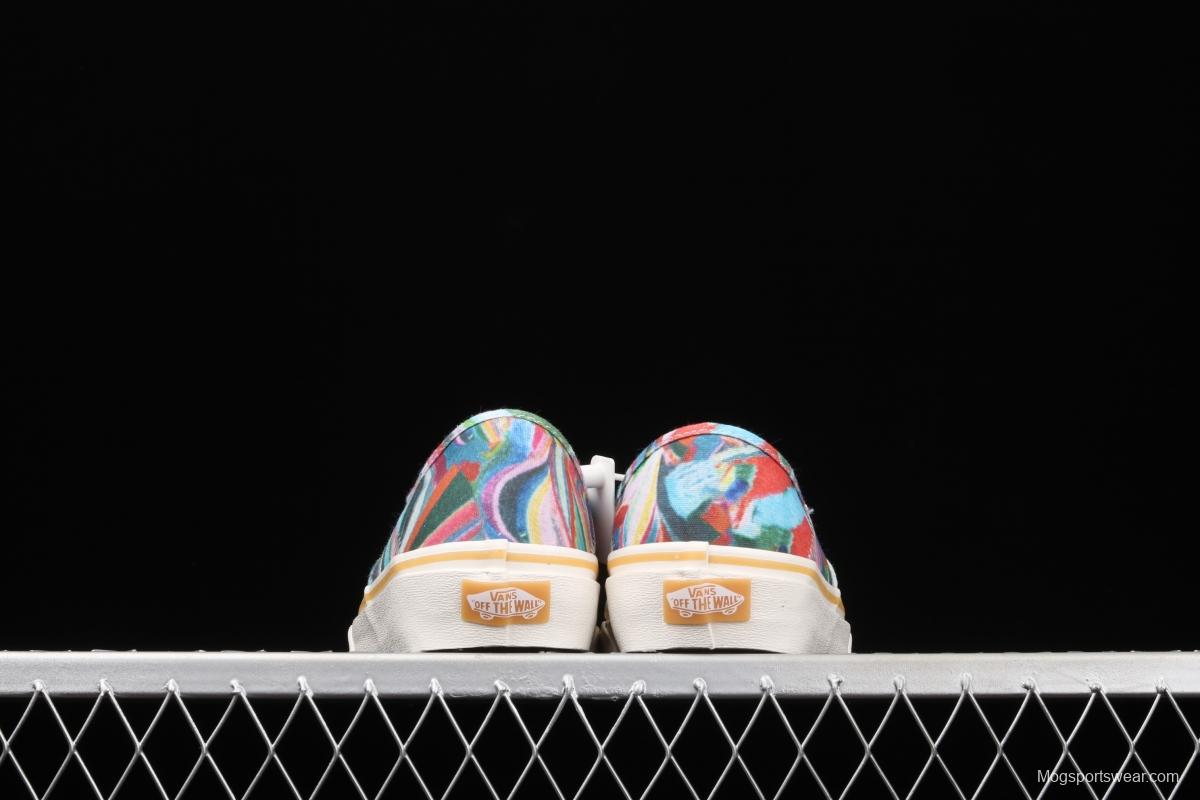 Vans Authentic SF color printing color sole environmental protection canvas board shoes VN0A3MU642D