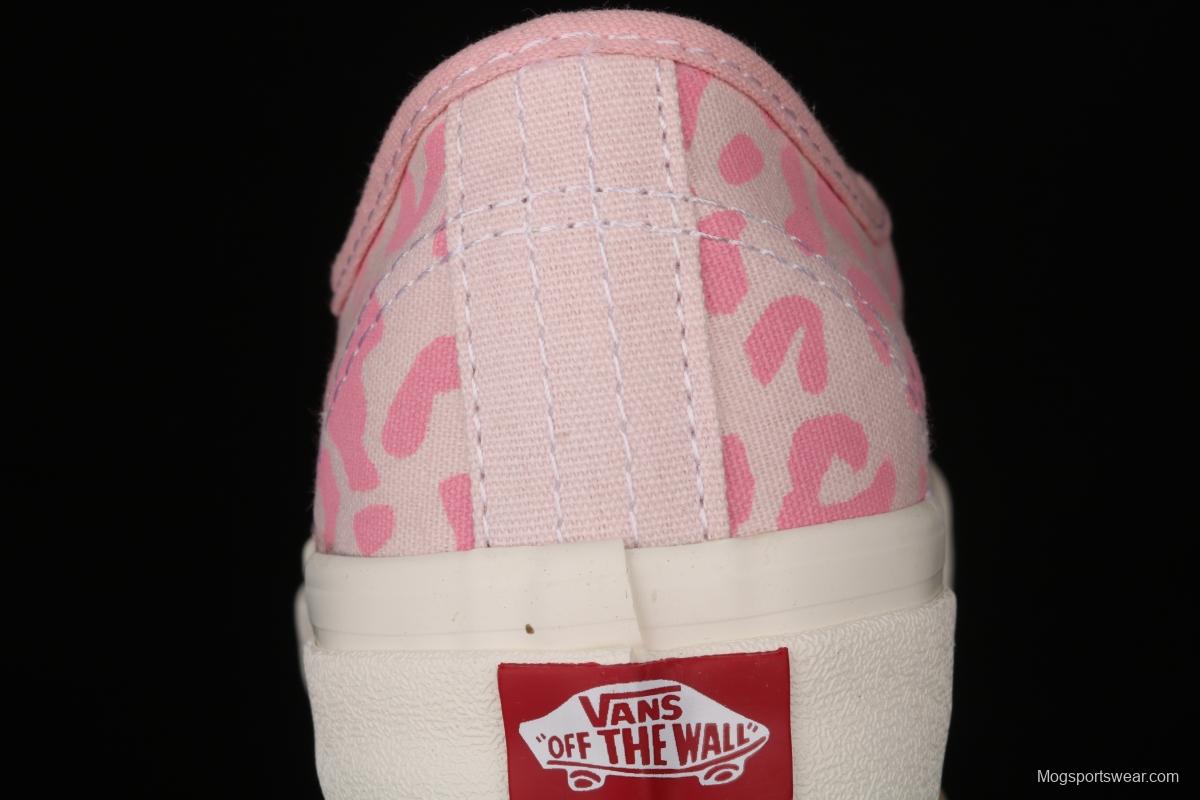 Vans Vault OG Authentic LX pink leopard print high-end regional vulcanized canvas low-top casual board shoes VN0A38GRR89