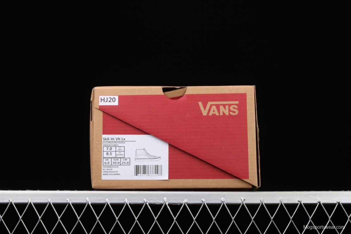 Vans Sk8-Hi Vlt Lx YaNIKEes Yankees co-branded high-top casual canvas shoes VN0A4CS5W43