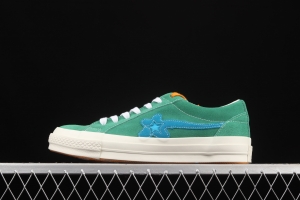 Creator x Converse One Star Ox Golf Le Fleur TTC co-signed green floret 2.0 suede low upper shoes 160322C