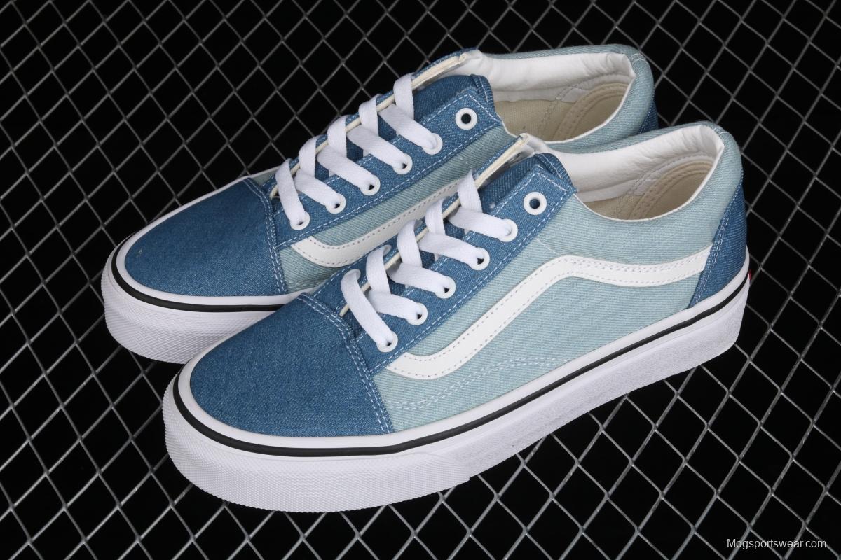 Vans Old School denim tannin canvas blue classic low upper shoes VN0A38G1Q69