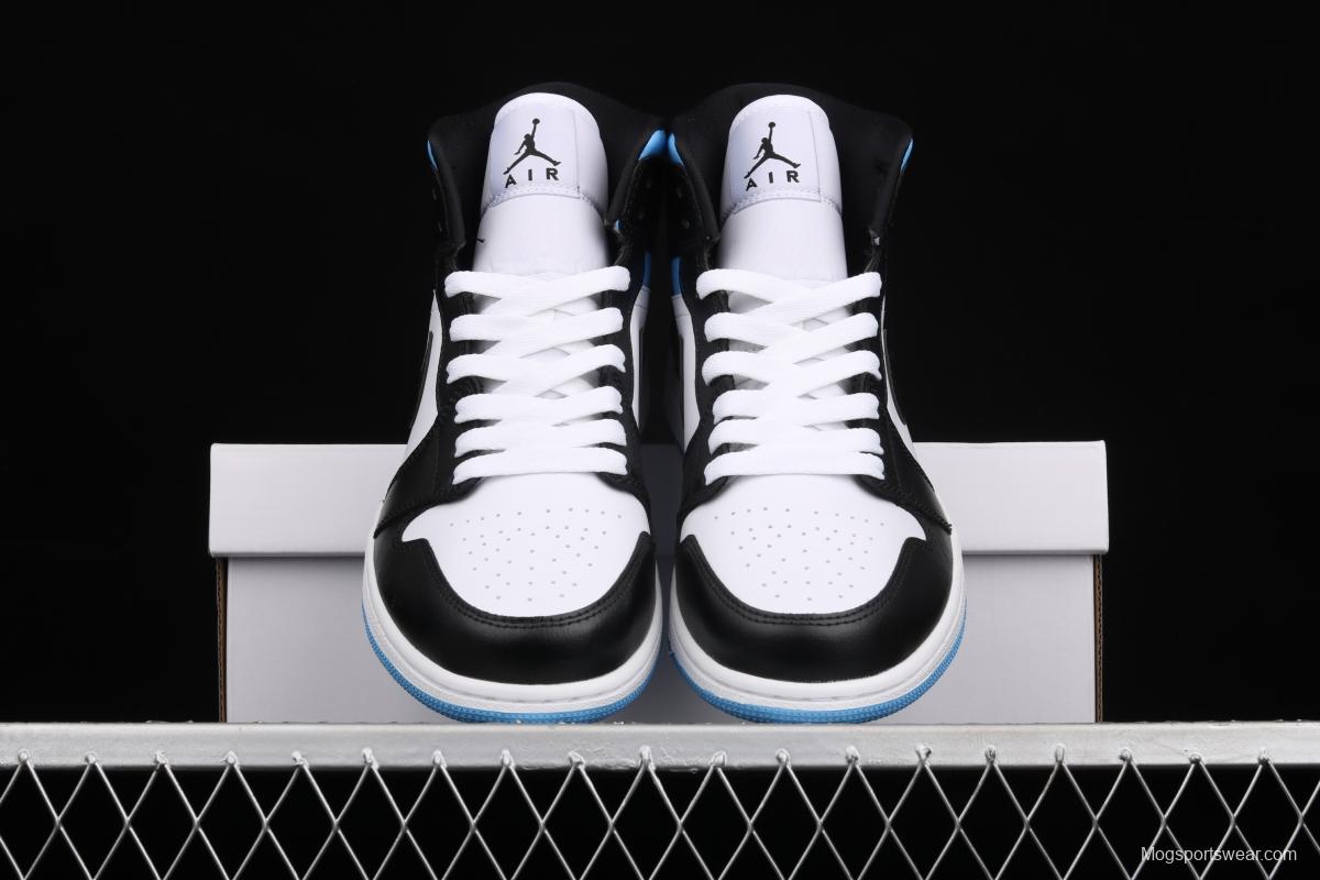 Air Jordan 1 Mid SE black, white and blue BQ6472-102