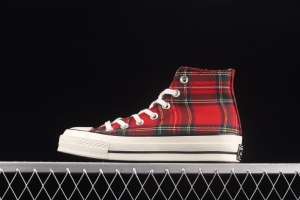 Converse Chuck 1970's Converse Christmas red checkered high-top casual board shoes 169257C