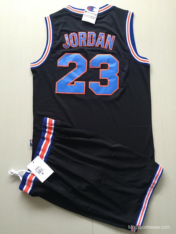 Michael Jordan 23 Movie Edition Black Basketball Jersey Kit