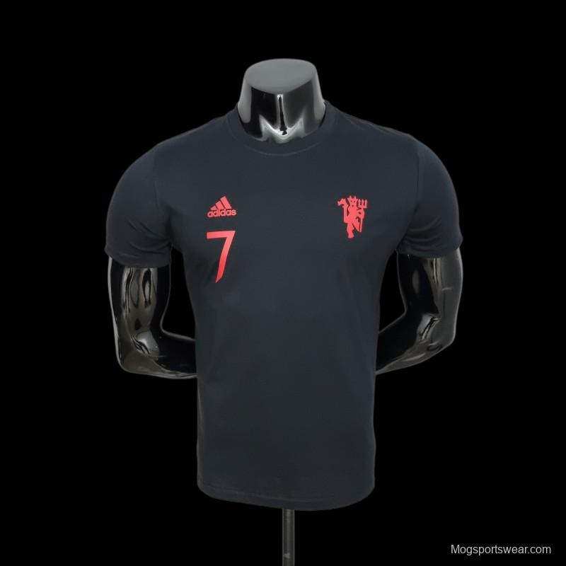 22/23 Manchester United Black T-shirts #0058