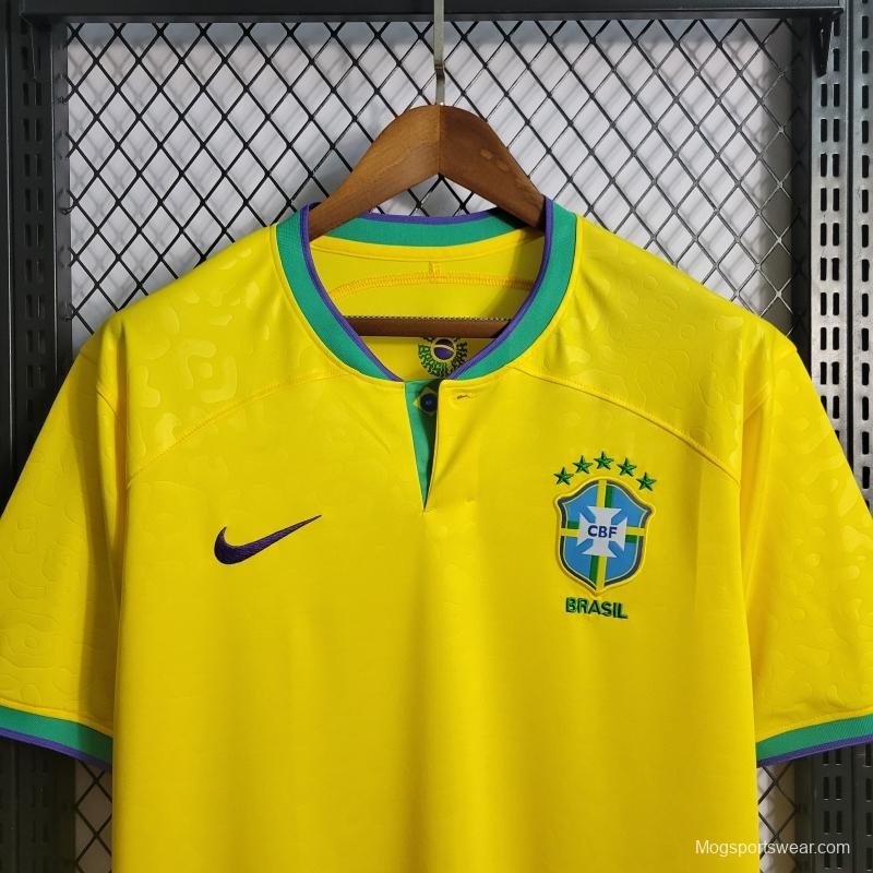 2022 Brazil Home Club World Cup National Team Soccer Jersey