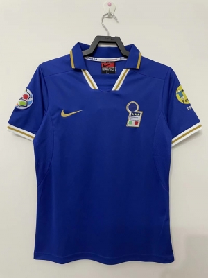 Retro 1996 Italy Home With 96 EURO Patch Soccer Jersey