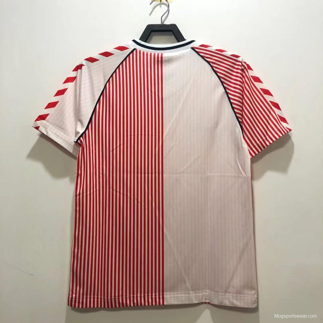 Retro 1986 Denmark Away Soccer Jersey