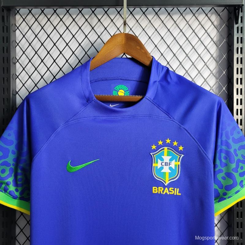 2022 Brazil Away National Team World Cup Soccer Jersey With Special Dragon Namesets