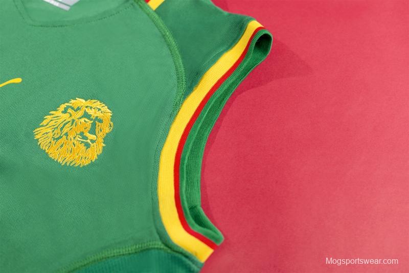 Retro 2002 Cameroon Home Soccer Jersey