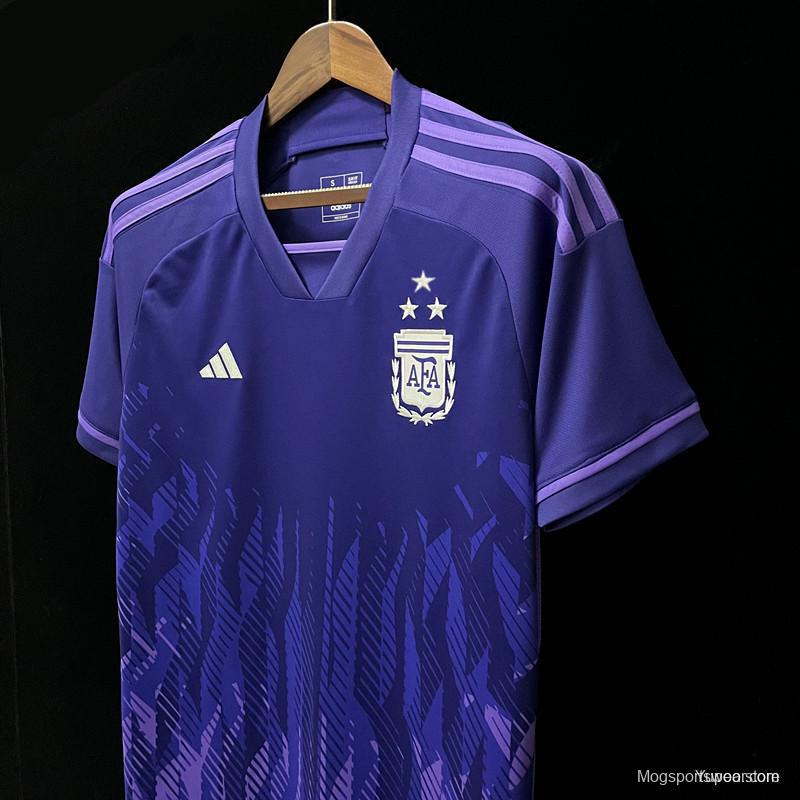 3 Stars 2022 Argentina Away Jersey