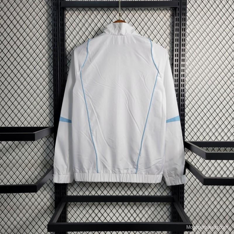 23-24 Manchester United White Windbreaker