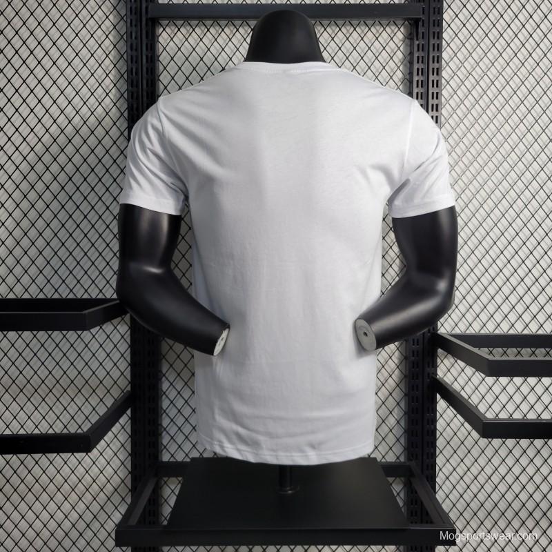 2023 Adidas White T-shirts WITH Adidas LOGO