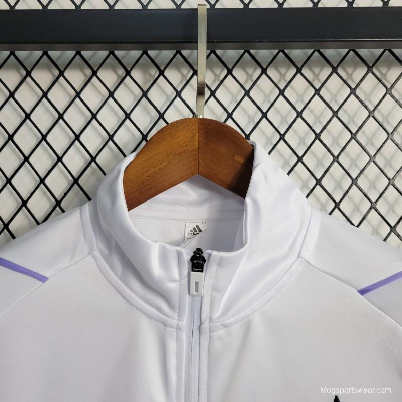 23-24 Cruzeiro White Full Zipper Training Jacket