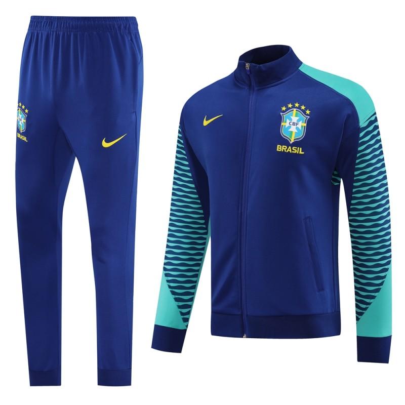 23/24 Brazil Blue Full Zipper Jacket+Pants