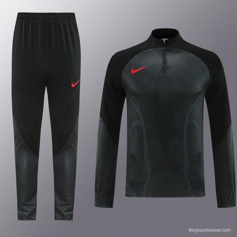 2024 Nike Black Half Zipper Jacket+Pants