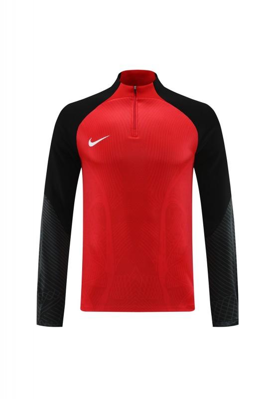 2024 Nike Red/Black Half Zipper Jacket+Pants