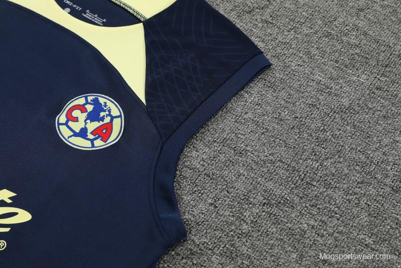 24/25 Club America Navy Vest Jeresy+Shorts