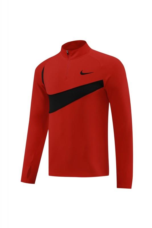 2024 Nike Red/Black Half Zipper Jacket+Pants