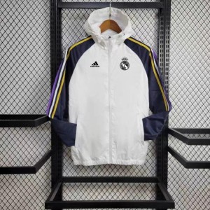 24/25 Real Madrid White Windbreaker