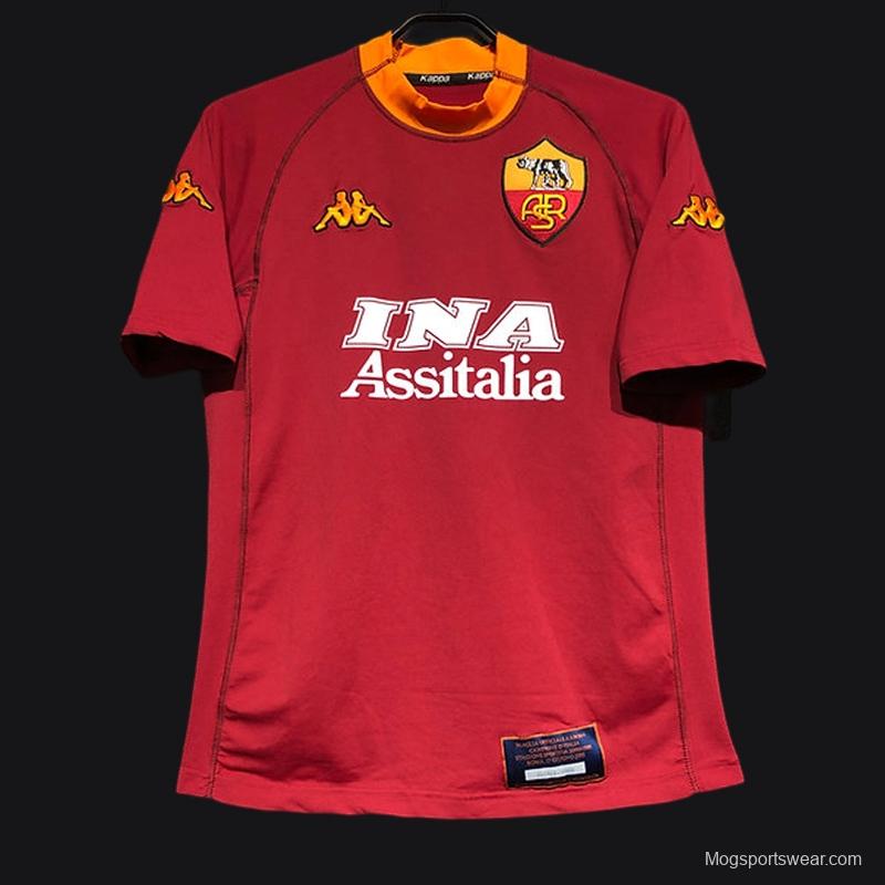 Retro 00/01 AS Roma Home Jersey