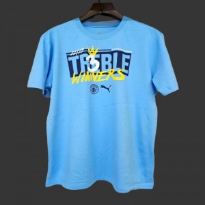 23/24 Manchester City Blue 3 Treble Winners Jersey