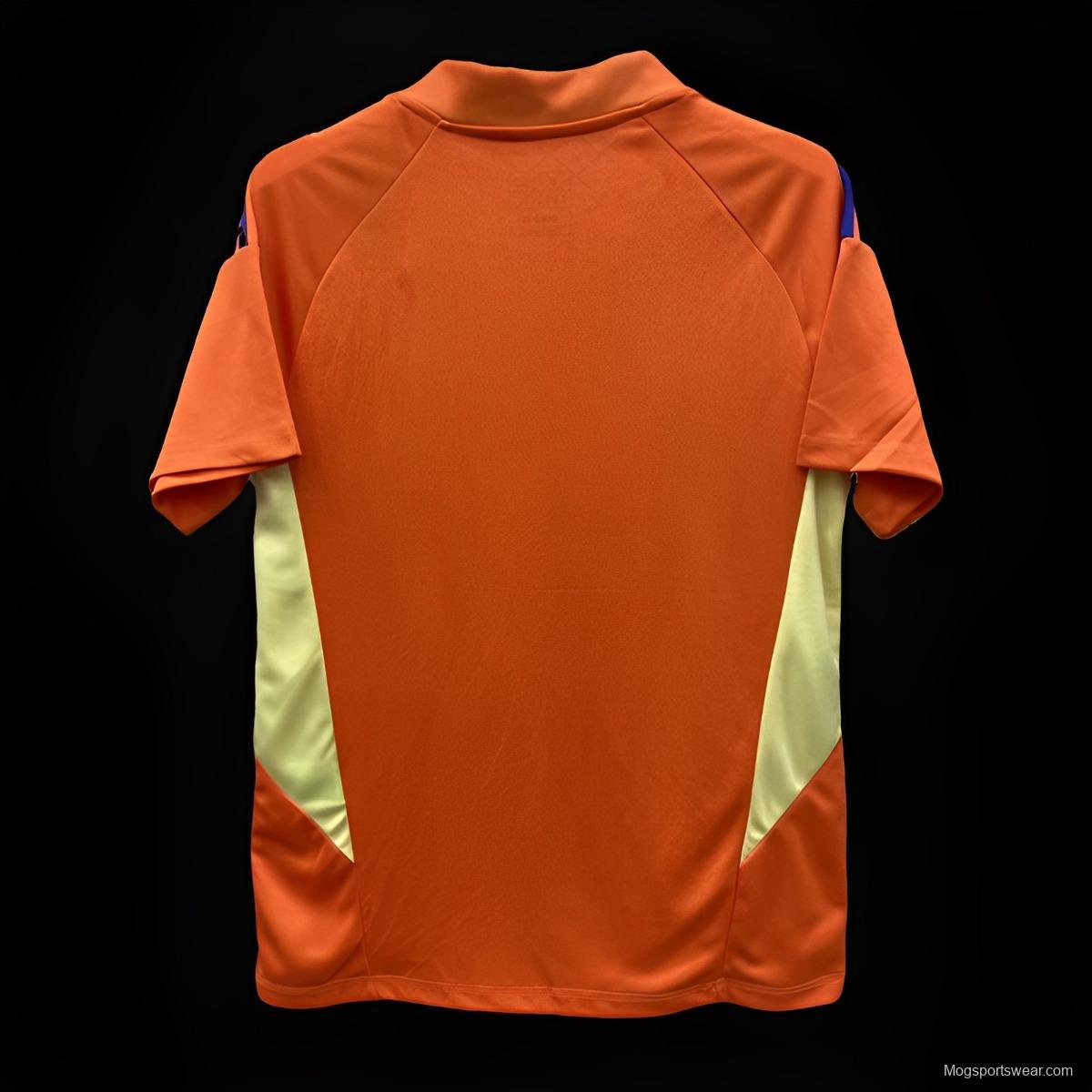 2024 Italy Orange Goalkeeper Jersey